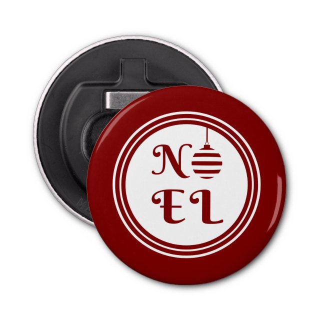 Abrebotellas NAVIDADES NOEL Festejan Rojo Y Blanco (Anverso)