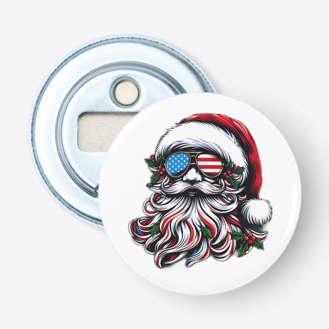 Abrebotellas Navidades patrióticos/estadounidenses (Anverso)