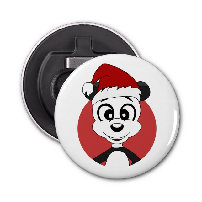Abrebotellas Navidades personalizado con botella de oso panda l (Anverso)