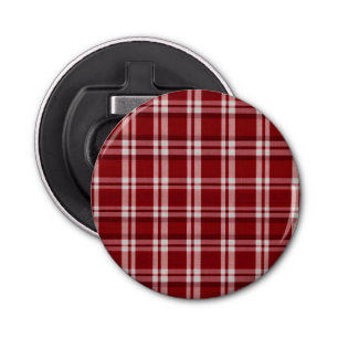 Abrebotellas Navidades Red White Plaid