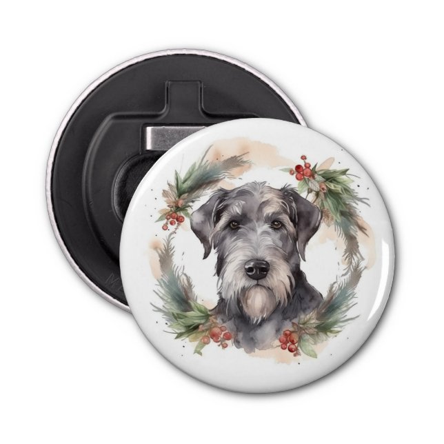Abrebotellas Navidades Wolfhound Wreath Festimes Pup (Anverso)
