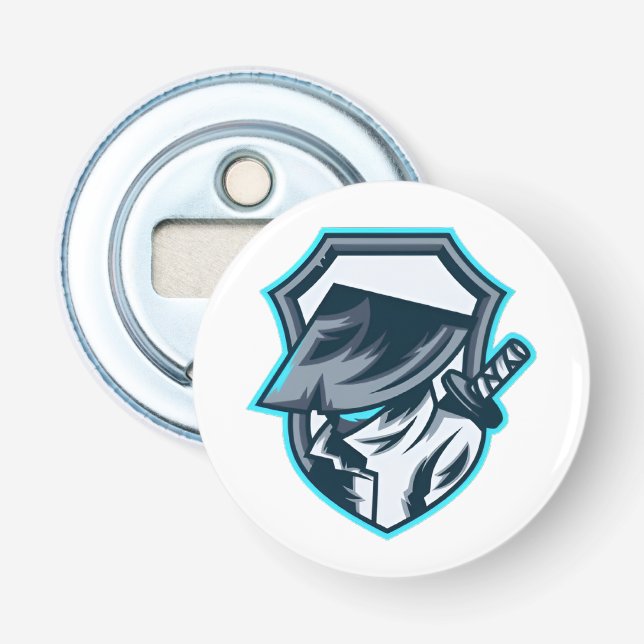 Abrebotellas Neon Ronin: Shadow Blade Crest (Anverso)