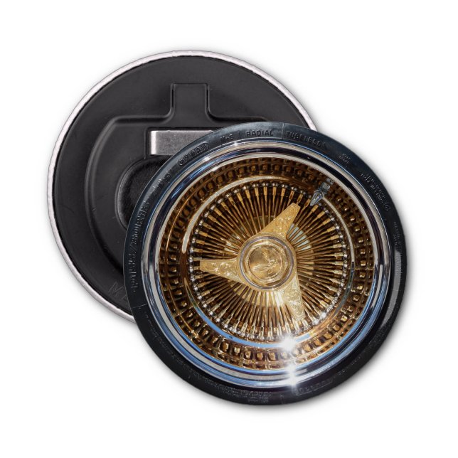 Abrebotellas Neumáticos con ruedas de oro de menor tamaño (Anverso)