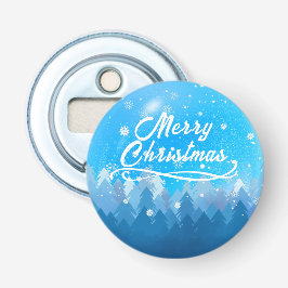 Abrebotellas Nieve blanca azul Selva Pacífica Feliz Navidad