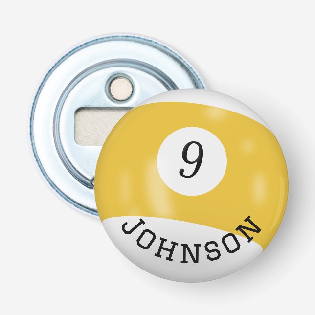 Abrebotellas Nine Ball With Custom Name (Anverso)