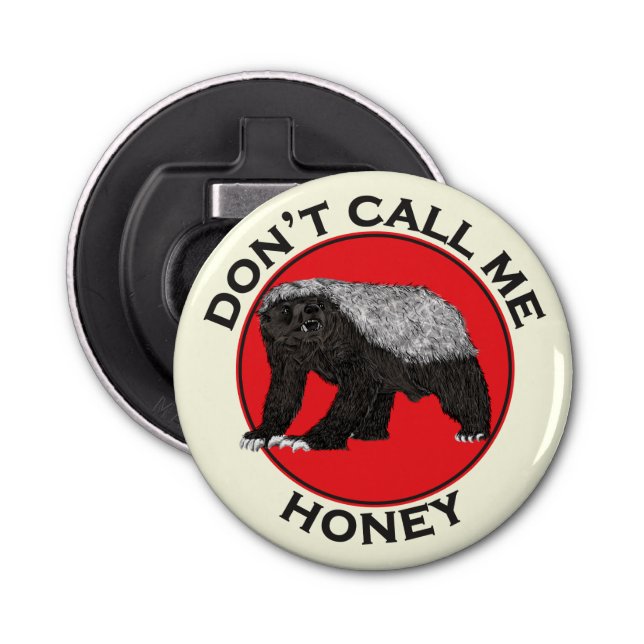 Abrebotellas No me llames Honey Badass Honey Badger Red Art (Anverso)