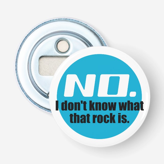 Abrebotellas No sé qué es esa roca (azul) (Anverso)