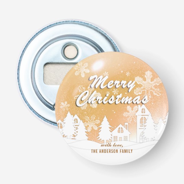 Abrebotellas Nochebuena de copas de nieve de la Casa Blanca Fel (Anverso)