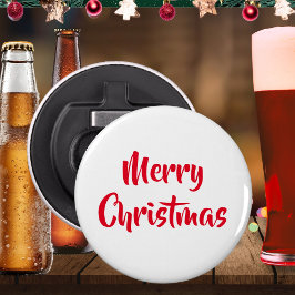 Abrebotellas Nochebuena roja y blanca Festividad navideña Feliz