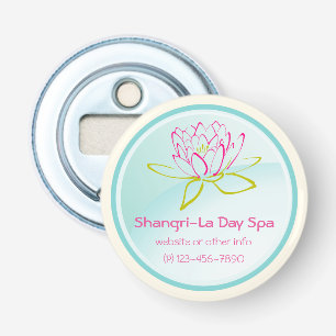 Abrebotellas Nombre comercial personalizado con Lotus Flower