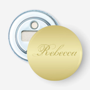 Abrebotellas Nombre de plantilla personalizada con fondo dorado