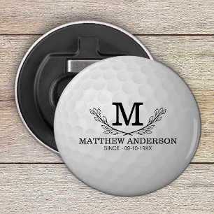 Abrebotellas Nombre del patrón de bola de golf personalizado Mo