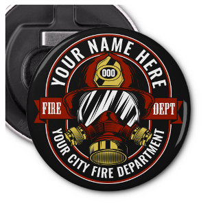 Abrebotellas NOMBRE DEL personalizar Bombero Máscara Casco Res