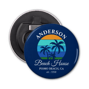 Abrebotellas Nombre familiar Beach House Sun Palm Trees Premium