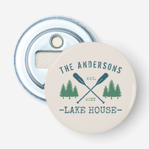 Abrebotellas Nombre Familiar Lake House Rustic Oars Pine Trees