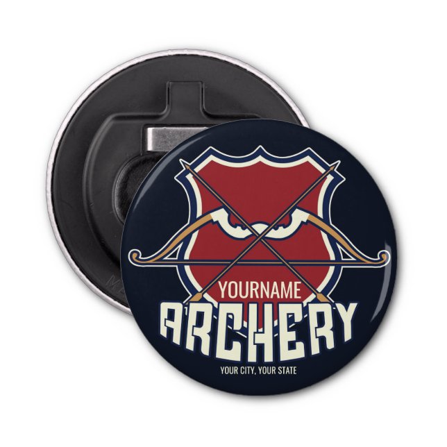 Abrebotellas NOMBRE Personalizado Archery Sports Flecha de arco (Anverso)