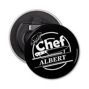 Abrebotellas Nombre personalizado Chef negro