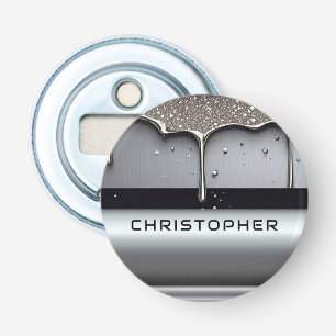 Abrebotellas Nombre personalizado con metal líquido que gotea