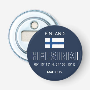 Abrebotellas Nombre personalizado coordenadas de Helsinki
