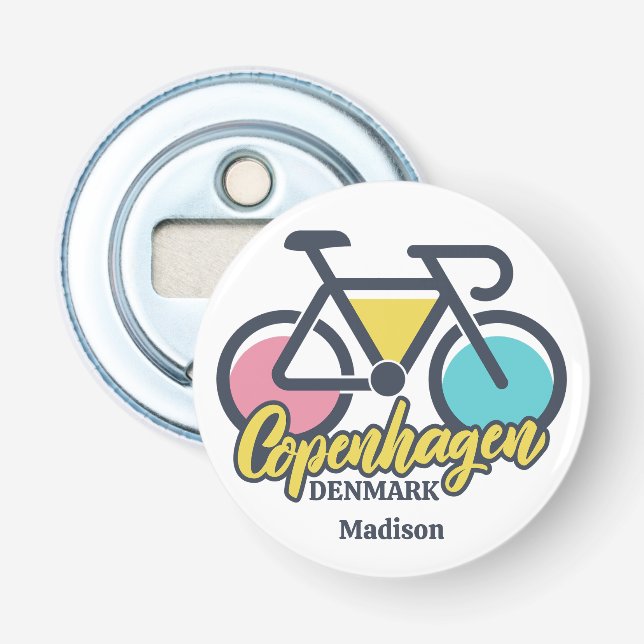 Abrebotellas Nombre personalizado Copenhague Dinamarca (Anverso)