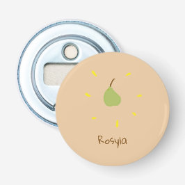 Abrebotellas Nombre personalizado pintado de pera en marrón