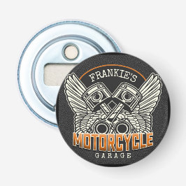 Abrebotellas NOMBRE personalizado Pistons Wings Motorcycle Bike