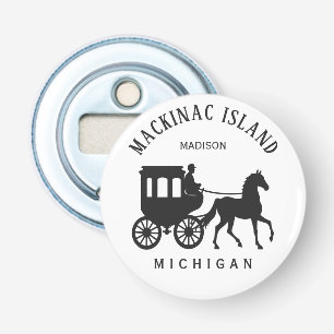 Abrebotellas Nombre personalizado, texto y color Mackinac Islan
