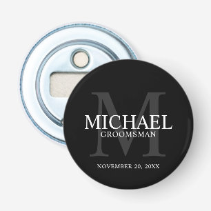 Abrebotellas Nombre y monograma de los groomsmen personalizados