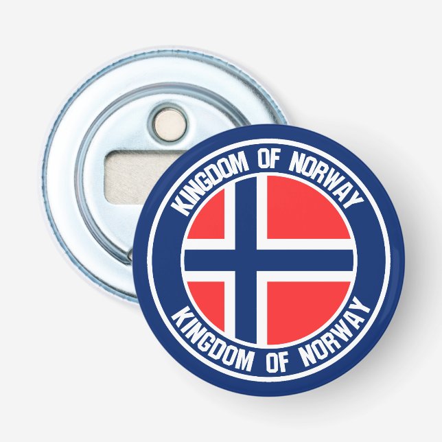 Abrebotellas Noruega redonda Emblem (Anverso)