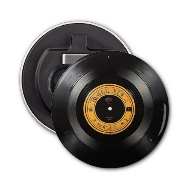 Abrebotellas Nostalgia del desbloqueo: registro del vinilo retr (Anverso)