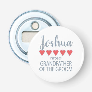 Abrebotellas Novia y Cortejo Nupcial 5 Corazón Abuelo del Novio