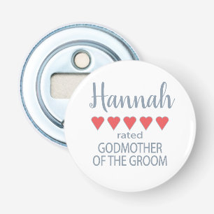 Abrebotellas Novia y Cortejo Nupcial 5 Madrina del Novio Corazó