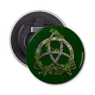 Abrebotellas Nudo céltico de piedra de la trinidad