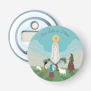 Abrebotellas Nuestra Señora de Fátima y los tres pastores