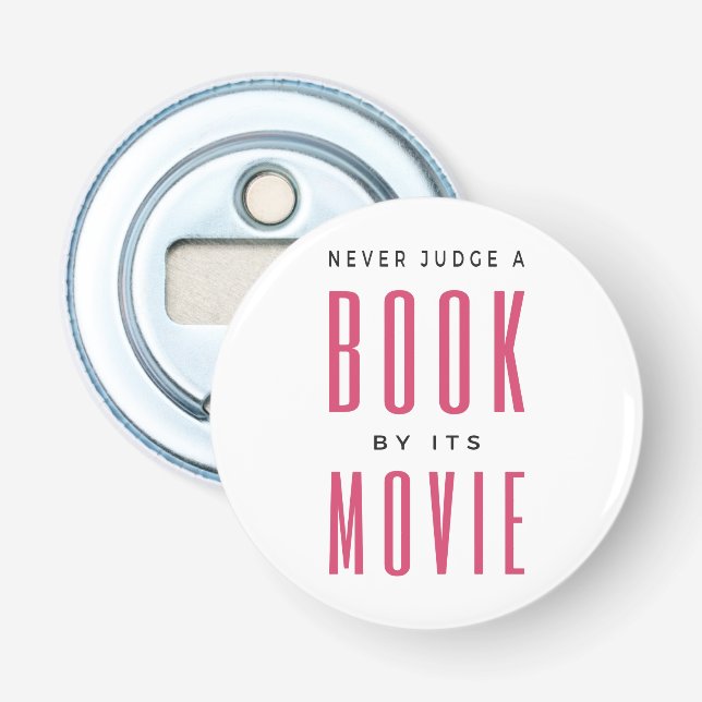 Abrebotellas Nunca juzgues un libro por su película (Anverso)