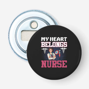 Abrebotellas Nurse Gift   Mi corazón pertenece a una enfermera
