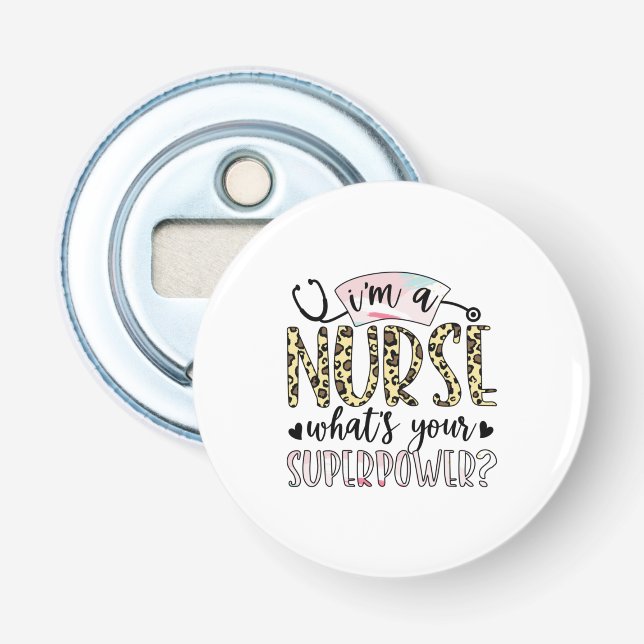 Abrebotellas Nurse Gift | Proud Super Nurse (Anverso)