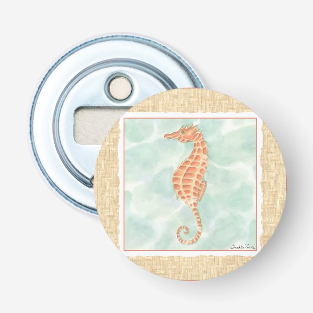 Abrebotellas Ocean Naranja Seahorse (Anverso)