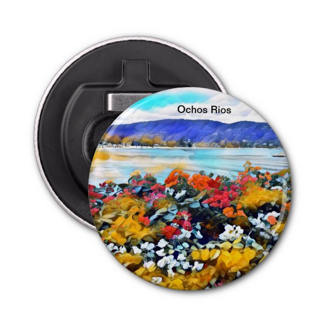 Abrebotellas Ochos Rios Neon Pop Art Floral (Anverso)