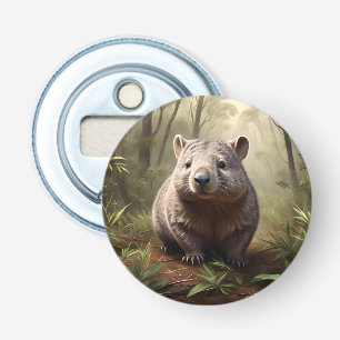 Abrebotellas "Oculto en el Bush: un wombat australiano salvaje"