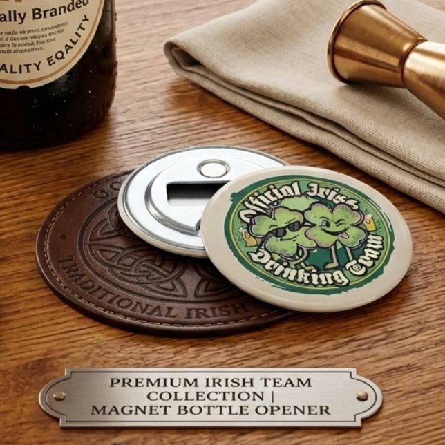 Abrebotellas Official Irish Drinking Team Funny Retro 90s (Subido por el creador)