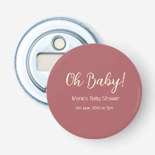 Abrebotellas oh baby nombre fecha maron simple minimal tendenci