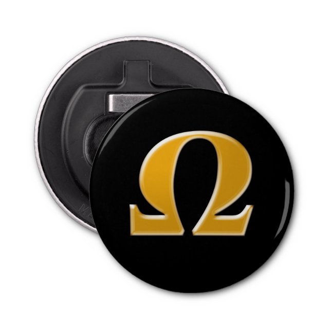 Abrebotellas Omega griego dorado - Símbolo de resistencia (Anverso)