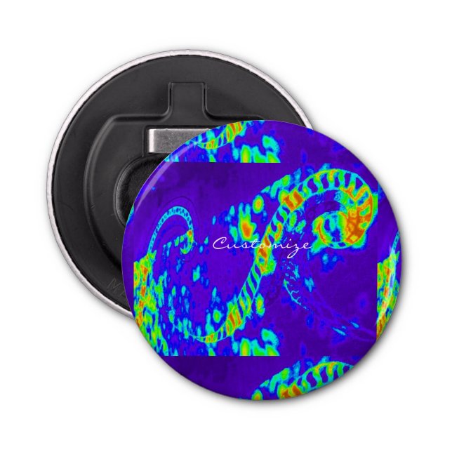 Abrebotellas ondas azules abstractas Thunder_Cove (Anverso)