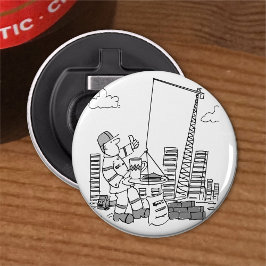 Abrebotellas Operador de la grúa del sitio de construcción