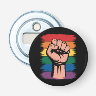 Abrebotellas Orgullo Arcoíris Puño Alzado Apoyo Derechos LGBTQ