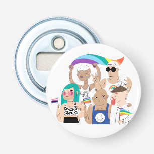 Abrebotellas Orgullo LGBT+. Amor GAY. Bandera del arcoíris.