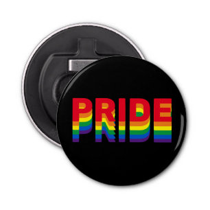 Abrebotellas Orgullo lgbt lgbtq queer gay arcoíris retro negro