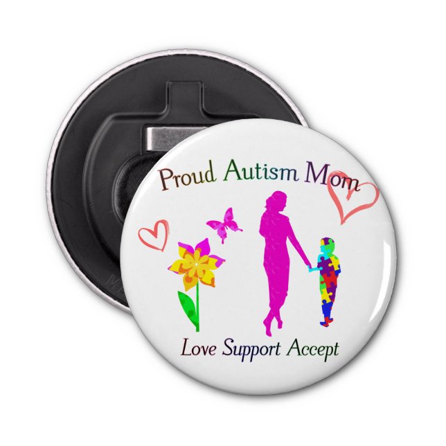 Abrebotellas Orgullosa madre del autismo (Anverso)