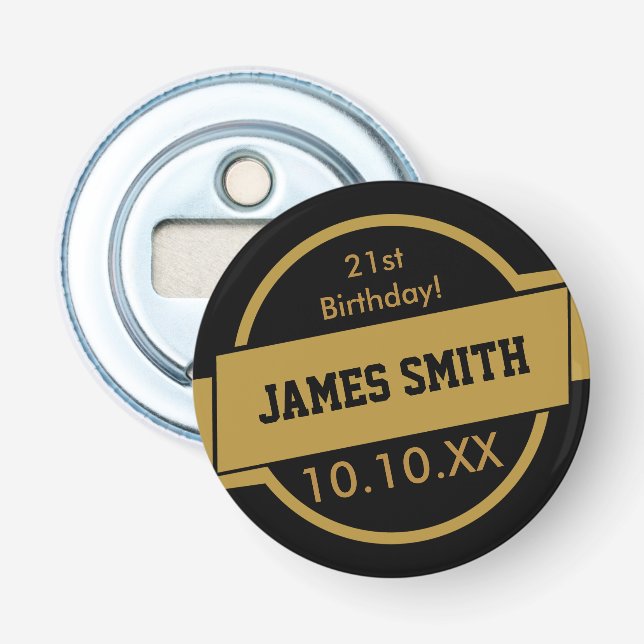 Abrebotellas Oro personalizado (Anverso)